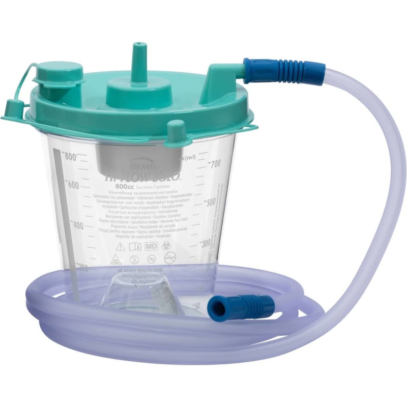 Bemis Healthcare Hi-Flowâ„¢ Rigid Suction Canister Kit, 800 mL Bemis Healthcare Hi-Flowâ„¢ Rigid Suction Canister Kit, 800 mL